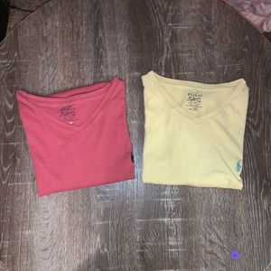 2-for-1 Ralph Lauren Polo v neck tees